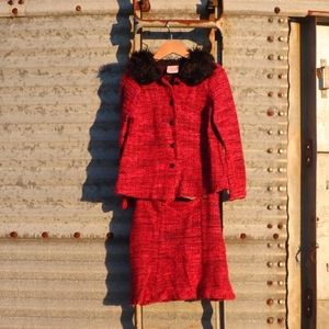 Cottontail Originals Pink and Black Blazer and Skirt Set